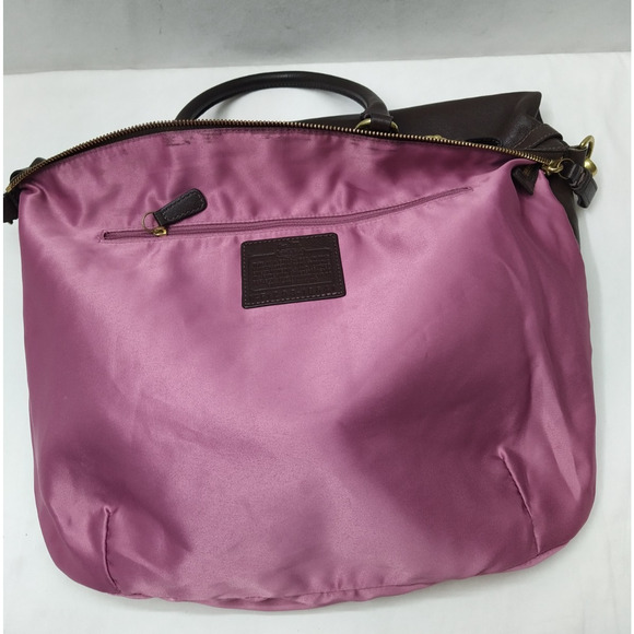 Coach Madison Brown Leather Double Handles Zipper Closure Satchel Bag - Picture 11 of 16